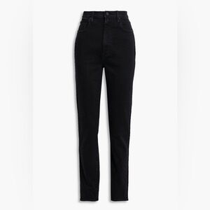 $260 SLVRLAKE Womens Black Beatnik High Rise Slim Fit Jeans Pants Size 29